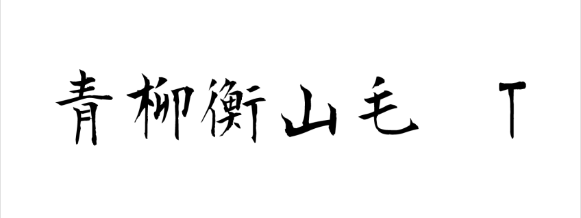 青柳衡山毛笔T