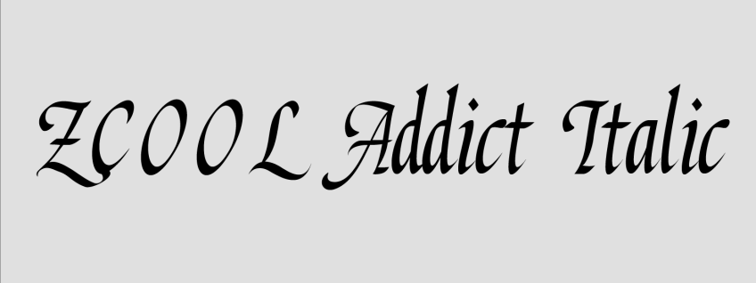 ZCOOL Addict Italic—站酷意大利体
